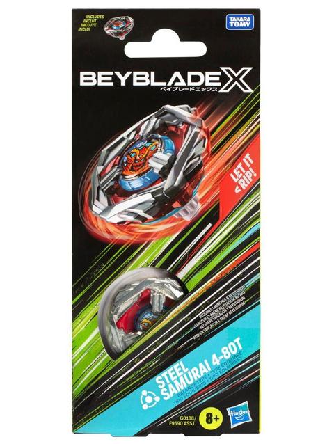 Beyblade X Steel Samurai 4-80T Booster Pack Set with Balance Type top, Ages 8+