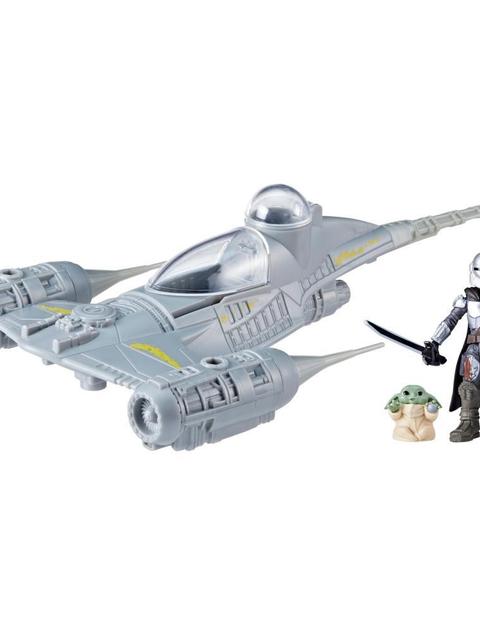 Star Wars Mission Fleet Mando's N-1 Starfighter, Grogu & Mandalorian Star Wars Toys