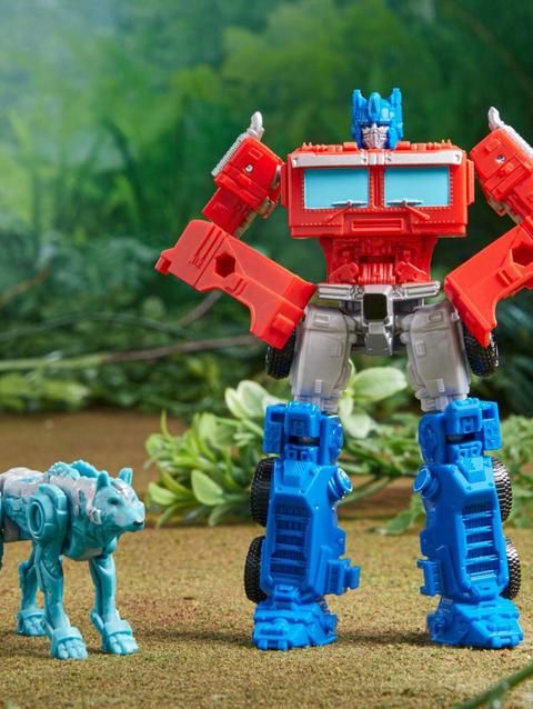 Transformers: Rise of the Beasts Movie Beast Alliance Beast Weaponizers 2-Pack Optimus Prime Toy, 6 and Up, 5-inch