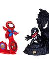 Marvel Stunt Squad Spider-Man vs. Venom Playset with Action Figures (1.5”)