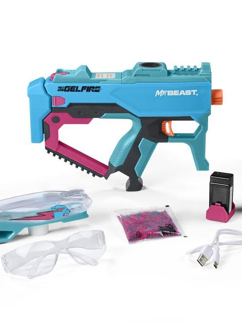 Nerf Pro Gelfire X MrBeast Blaster, 20,000 Gelfire Rounds, Hopper, Rechargeable Battery