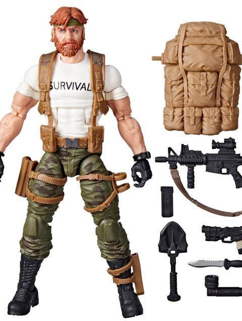 G.I. Joe Classified Series Stuart "Outback" Selkirk Action Figure 63 Collectible Toy, Accessories, Custom Package Art