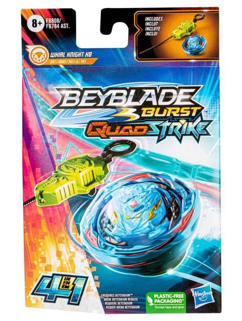 Beyblade Burst QuadStrike Whirl Knight K8 Starter Pack, Battling Game Toy with Launcher