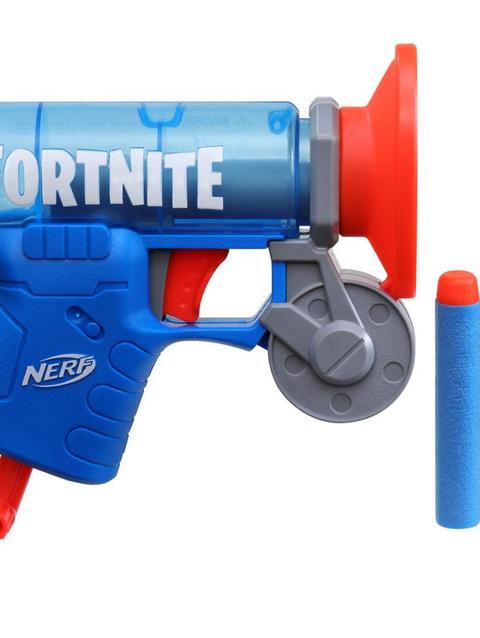 Nerf Fortnite MicroShots Micro Grappler Mini Dart-Firing Blaster, Fortnite Grappler Equipment Design, 2 Nerf Elite Darts