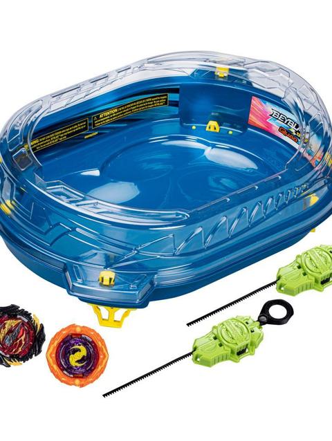 Beyblade Burst QuadStrike Thunder Edge Battle Set with Beystadium, 2 Spin Top Toys, and 2 Launchers