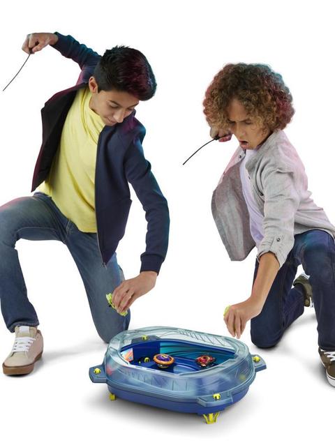 Beyblade Burst QuadStrike Thunder Edge Battle Set with Beystadium, 2 Spin Top Toys, and 2 Launchers