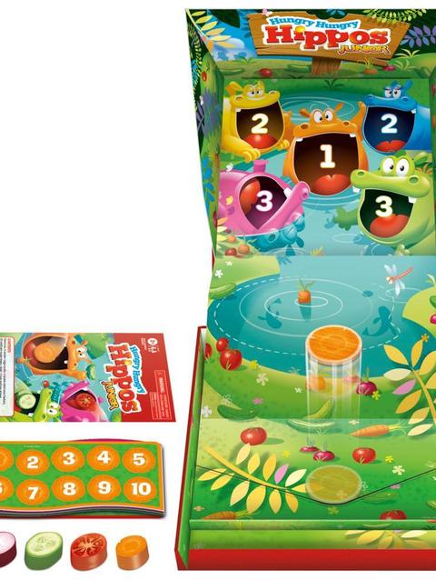 Hungry Hungry Hippos Junior Board Game, Preschool Games, Kids Board Games, Counting & Number Game