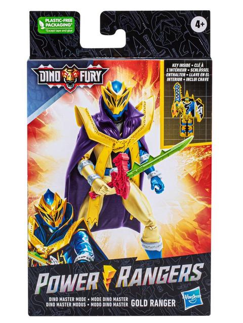 Power Rangers Dino Fury Gold Ranger Dino Master Mode, Power Rangers Toys Action Figures