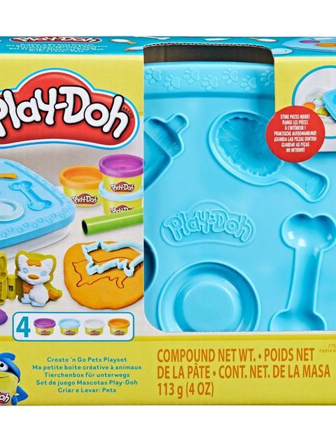 Play-Doh Create ‘n Go Pets Playset, Play-Doh Set with Storage Container, Arts and Crafts Toys for Kids