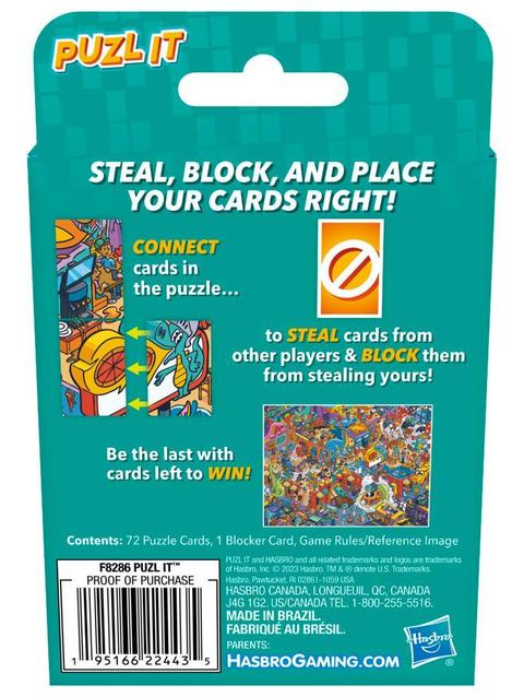 Puzl It Game, Competitive Puzzle Card Game for Ages 7+, Pizza Party Theme, Puzzle Games