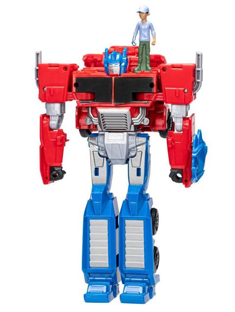 Transformers EarthSpark Spin Changer Optimus Prime Action Figure with Robby Malto Figure