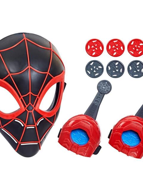 Marvel Spider-Man: Across the Spider-Verse Web Action Gear, Miles Morales Mask and Gauntlets for Kids Ages 5 and Up