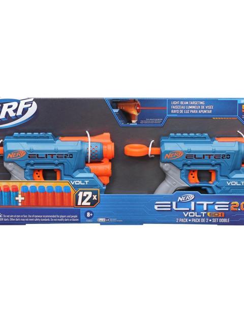 Nerf Elite 2.0 Volt SD-1 Blaster 2-Pack Includes 2 Blasters and 12 Nerf Elite Darts, Light Beam Targeting, Dart Storage