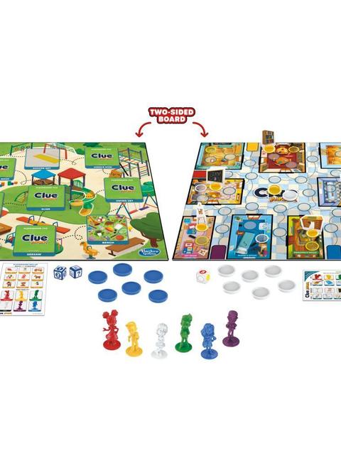 Clue Junior Game, 2-Sided Gameboard, 2 Games in 1, Clue Mystery Game for Ages 4+