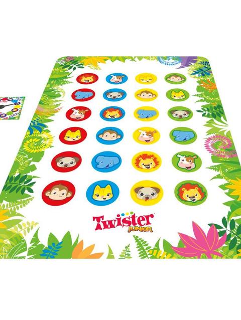 Twister Junior Game, Animal Adventure 2-Sided Mat, Game for 2-4 Players, Ages 3 and Up