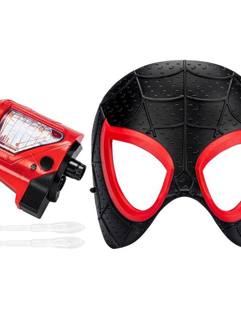 Marvel Spider-Man: Across the Spider-Verse Miles Morales Web-Shot Slinger Mask and Blaster Set for Kids Ages 5 and Up