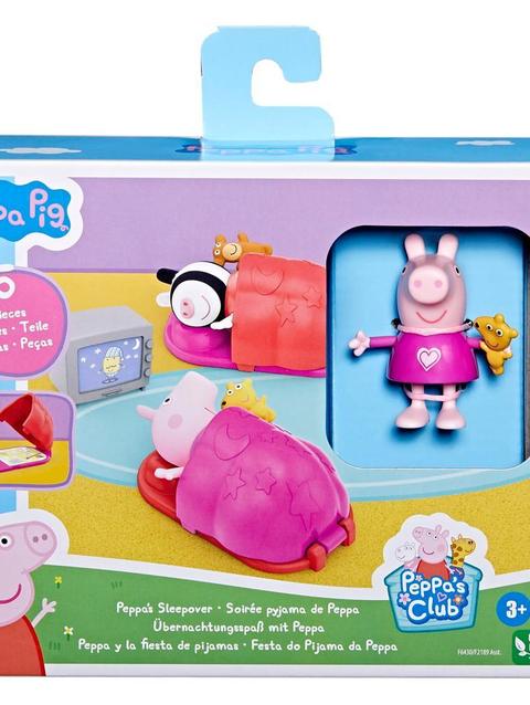 Peppa Pig Toys Peppa's Sleepover Preschool Playset, 2 Figures and 3 Accessories