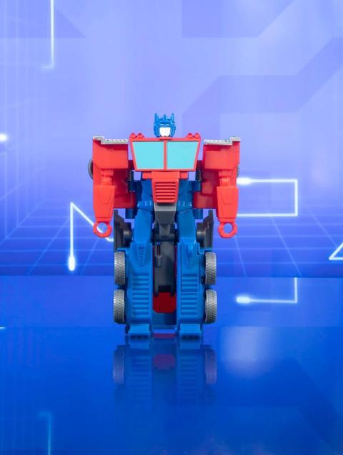 Transformers Toys EarthSpark 1-Step Flip Changer Optimus Prime Action Figure