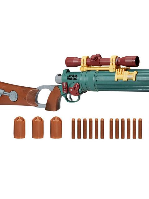 Nerf LMTD Star Wars Boba Fett's EE-3 Blaster, The Book of Boba Fett, Scope, 3 Drums, 12 Nerf Elite Darts