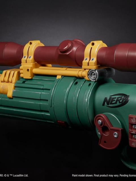 Nerf LMTD Star Wars Boba Fett's EE-3 Blaster, The Book of Boba Fett, Scope, 3 Drums, 12 Nerf Elite Darts