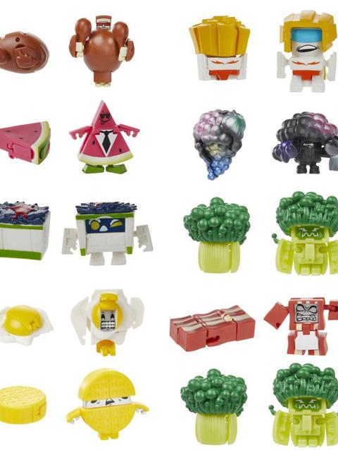 Transformers Toys BotBots Series 6 Hunger Hubs & Gamer Geeks 5-Pack Bundle – 2-In-1 Collectible Figures - Ages 5 & Up