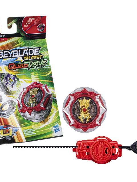 Beyblade Burst QuadDrive Glory Regnar R7 Spinning Top Starter Pack -- Battling Game Top Toy with Launcher