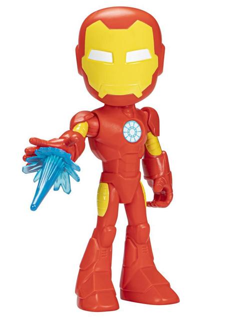 Marvel Spidey and His Amazing Friends Supersized Iron Man Action Figure, Preschool Superhero Toy for Kids Ages 3 and Up