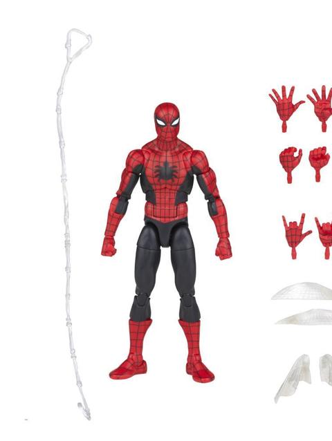 Marvel Legends Series Spider-Man 60th Anniversary Amazing Fantasy Spider-Man 6-Inch Action Figures, 9 Accessories