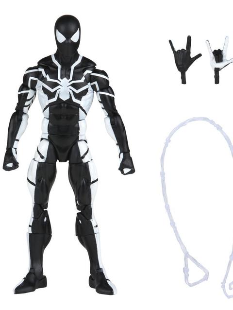 Marvel Legends Series Spider-Man 6-inch Future Foundation Spider-Man (Stealth Suit) Action Figure Toy, Includes 4 Accessories