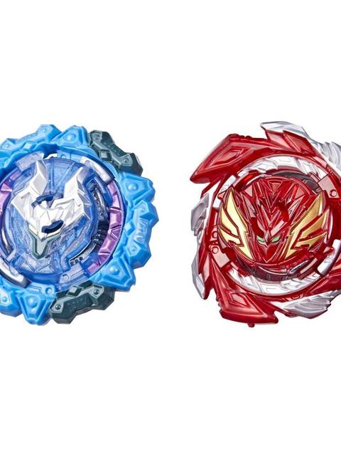 Beyblade Burst QuadDrive Salvage Valtryek Rashad V7 and Gilded Nemesis N7 Spinning Top Dual Pack -- Battling Game Top Toy