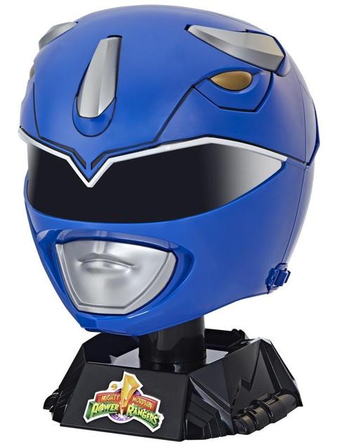 Power Rangers Lightning Collection Mighty Morphin Blue Ranger Premium Collector Helmet Full-Scale for Display, Roleplay, Cosplay