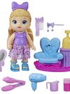 Baby Alive Sudsy Styling Doll, 12-Inch Toy for Kids 3 and Up, Salon Baby Doll Accessories, Bubble Solution, Blonde Hair