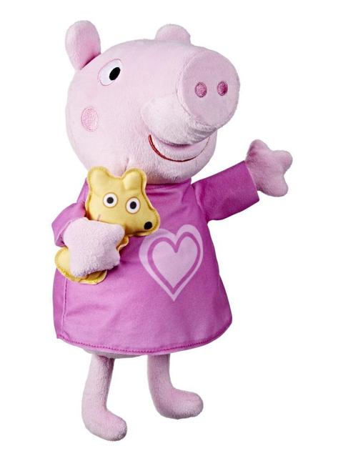 Peppa Pig Peppa’s Bedtime Lullabies Singing Plush Doll with Teddy Bear Accessory, 3 Songs, 3 Phrases, Ages 3 and Up