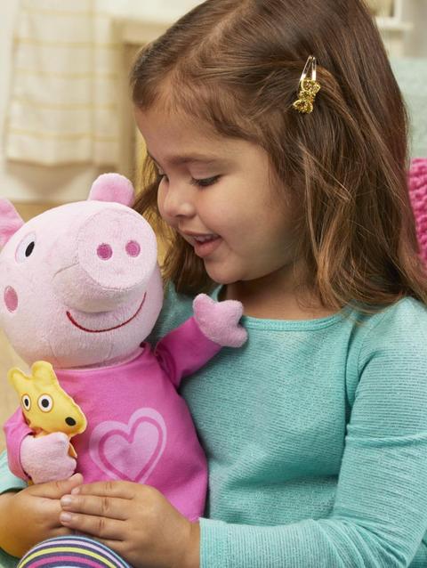 Peppa Pig Peppa’s Bedtime Lullabies Singing Plush Doll with Teddy Bear Accessory, 3 Songs, 3 Phrases, Ages 3 and Up