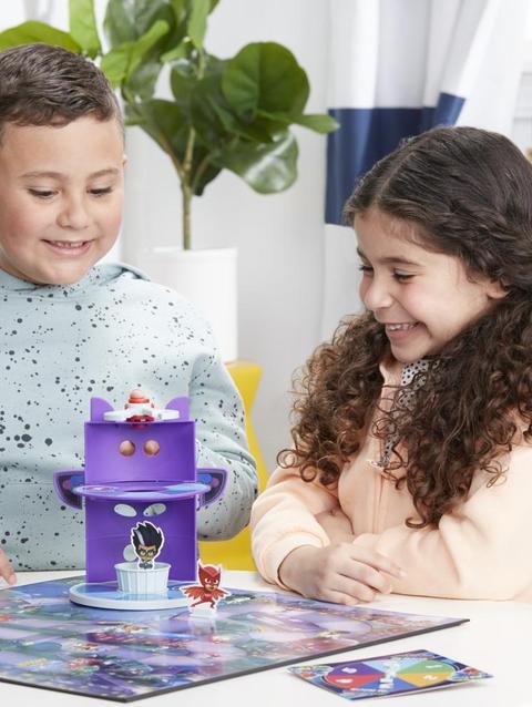 PJ Masks HQ Rescue Board Game for Kids Ages 4+ Fun Preschool Game, Includes 3D Plastic Tower