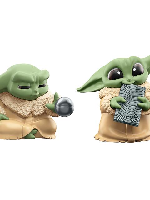 Star Wars The Bounty Collection Series 5, 2-Pack Grogu Figures, 2.25"-Scale Force Focus, Beskar Bite, Ages 4 and Up