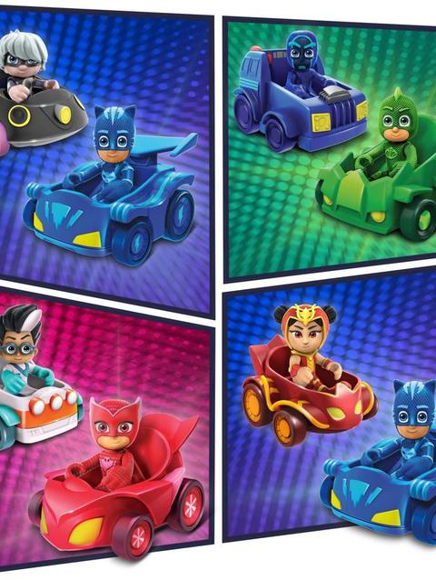 PJ Masks Newton Star vs Night Ninja Battle Racers Preschool Toy, Vehicle and Figure Set for Kids Ages 3 and Up