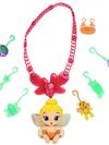 Baby Alive Glo Pixies Minis Carry ‘n Care Necklace, Sweetie Sunshine, 3.75-Inch Pixie Toy, Charm Necklace and Doll Carrier