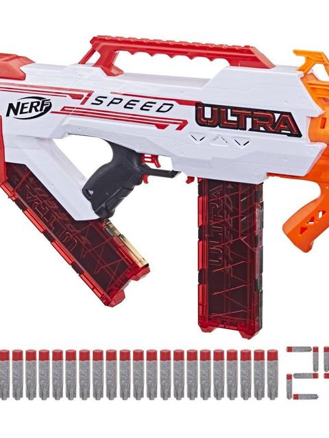 Nerf Ultra Speed Fully Motorized Blaster, 24 Nerf AccuStrike Ultra Darts, Compatible Only with Nerf Ultra Darts