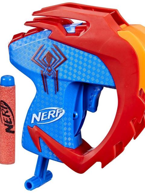 Nerf Spider-Man: Across The Spider-Verse, Spider-Man 2099 Dart Blaster, Movie Inspired Design, 2 Nerf Elite Darts