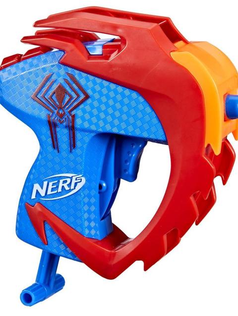 Nerf Spider-Man: Across The Spider-Verse, Spider-Man 2099 Dart Blaster, Movie Inspired Design, 2 Nerf Elite Darts