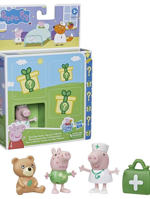 Peppa Pig Peppa’s Adventures Nurse Peppa Surprise Figure and Accessory Set, Preschool Toy for Kids Ages 3 and Up