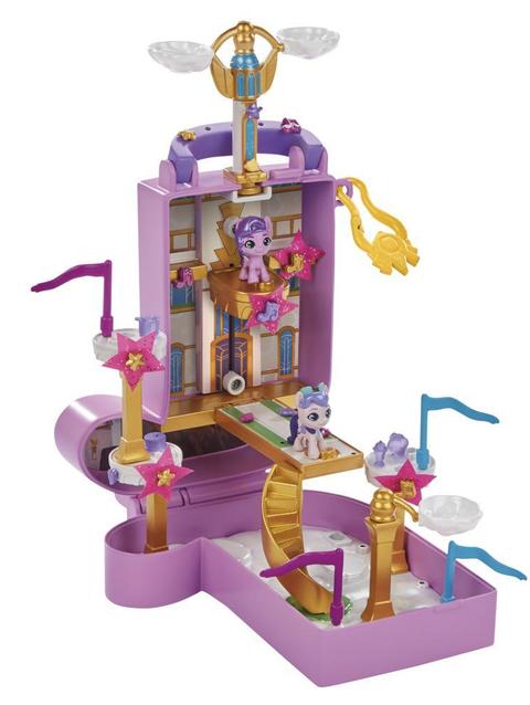 My Little Pony Mini World Magic Compact Creation Zephyr Heights Toy - Portable Playset, Pipp Petals Pony, Kids Ages 5+