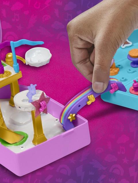 My Little Pony Mini World Magic Compact Creation Zephyr Heights Toy - Portable Playset, Pipp Petals Pony, Kids Ages 5+