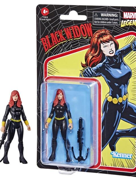 Hasbro Marvel Legends Series 3.75-inch Retro 375 Collection Black Widow Action Figure Toy, 1 Accessory