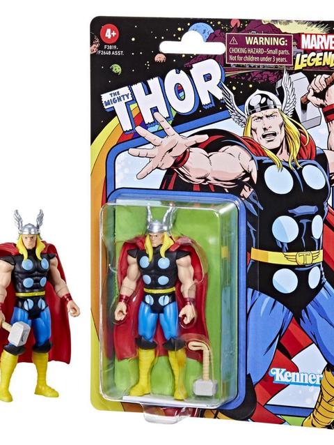 Hasbro Marvel Legends Series 3.75-inch Retro 375 Collection Thor Action Figure Toy, 1 Accessory