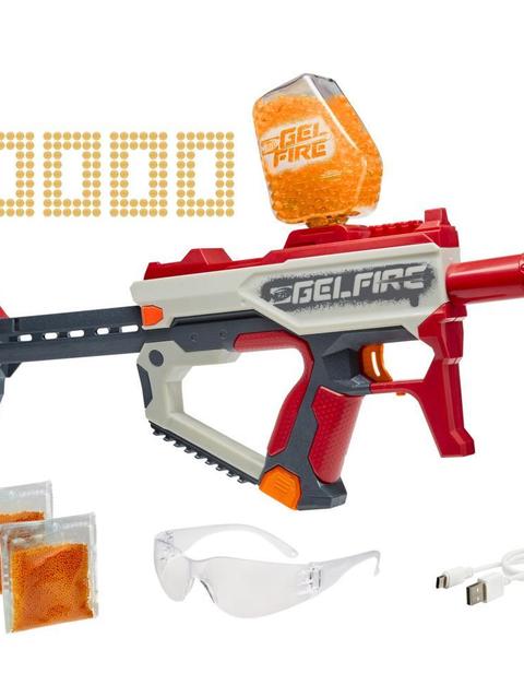 Nerf Pro Gelfire Mythic Blaster, 10,000 Gelfire Rounds, Hopper, Rechargeable Battery