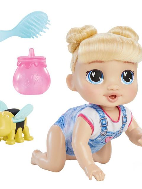 Baby Alive Crawl 'n Play Harper Hugs Doll, Blonde Hair, Electronic Kids Toys for Girls & Boys 3+