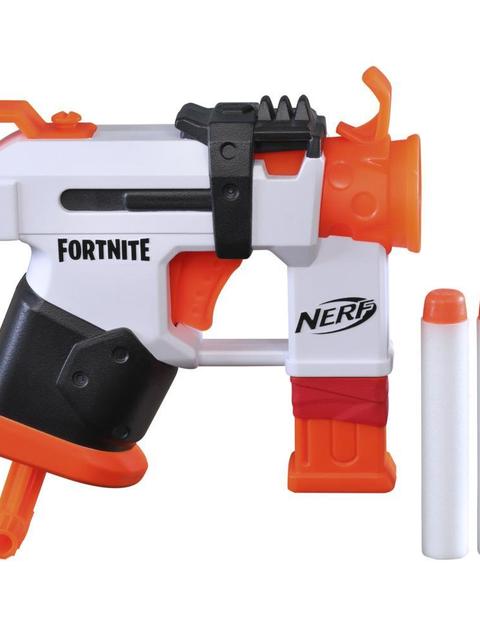 Nerf Fortnite Micro Tac SMG Mini Dart-Firing Blaster, Fortnite Tac SMG Equipment Design, Includes 2 Nerf Elite Darts