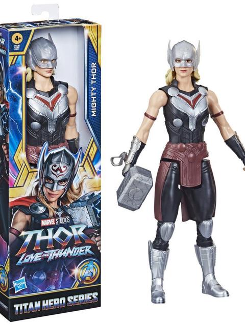 Marvel Avengers Titan Hero Series Mighty Thor Toy, 12-Inch-Scale Thor: Love and Thunder Figure for Kids Ages 4 and Up